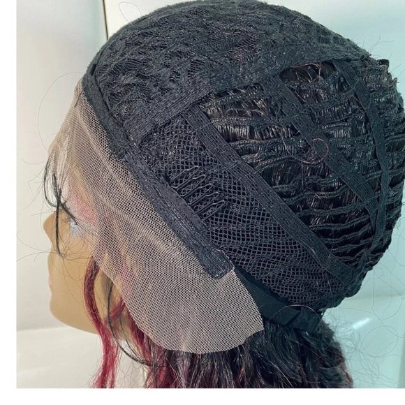 BURGUNDY Lace Front Wig - DARK RED Hair - Long Curly Wig SENSATIONNEL DASHLY - Picture 11 of 11